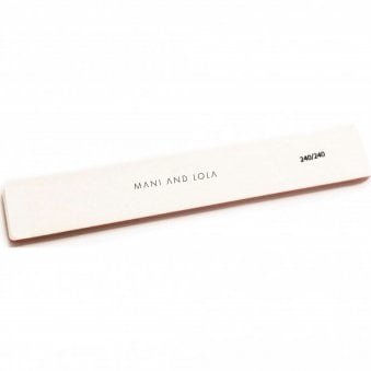 White Polar Rectangle Plus Nail File 240/240
