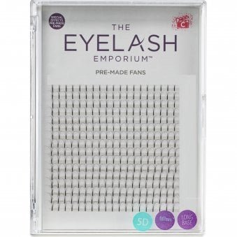XL Tray - Pre Made Special Effect Fan Lashes (Individual Long Lengths From 13mm To 15mm (0.07) - 5D & C Curl (PMFXL-5DSS-C-LONG)