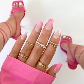 Xpress Pro Acrylic Press On Nails - Can't Just Pink One (XPCS05)