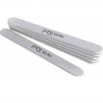 Zebra Foam Nail Files - 100/180 Grit (Pack Of 5) (N1165)