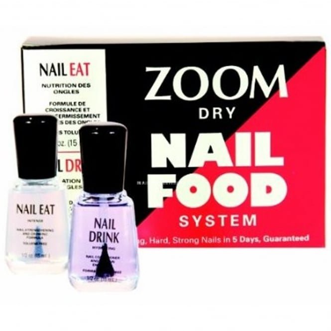 Zoya Dry Nail Food System - Nail Eat & Nail Drink Treatment Set (2 x 15ml)(ZMNF01)