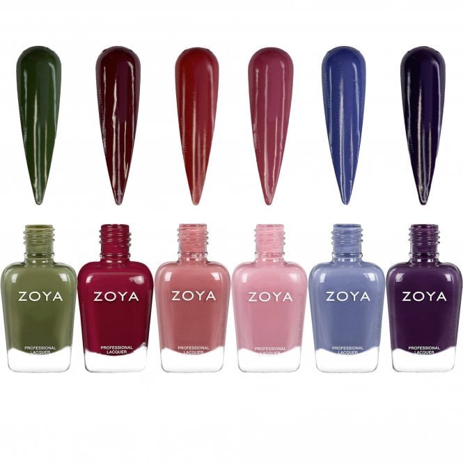 Zoya Nostalgic Vegan-Friendly Breathable Nail Polish Set (5 x 15ml, 1 x 12ml) (ZPSAMPLER2105)